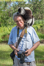 Paul with ruffed lemur